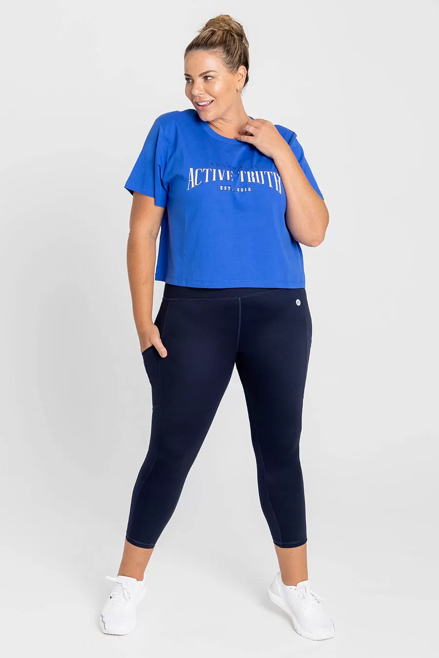 Everyday Cropped T-Shirt - Cobalt Blue