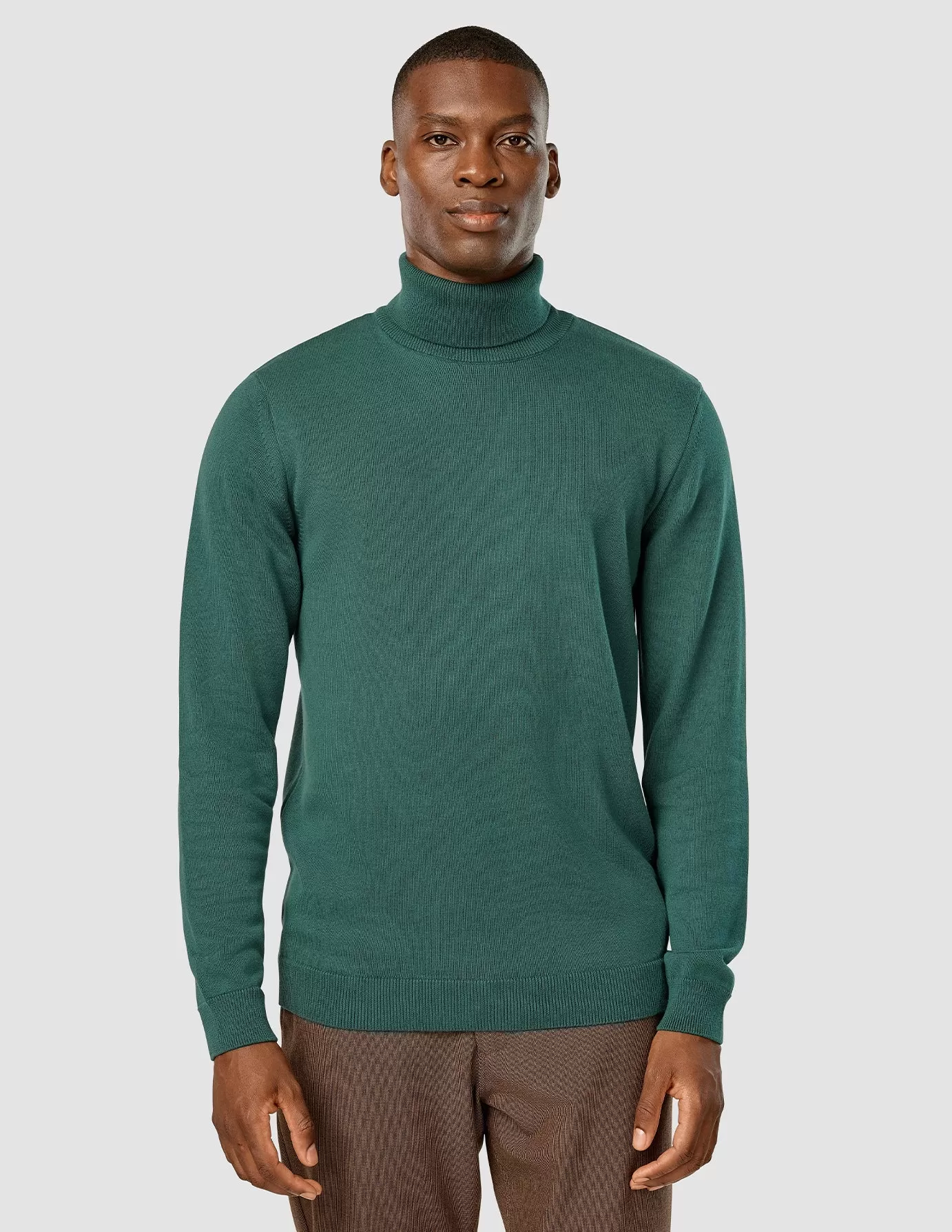 Everyday Knit Turtleneck Shadow Green