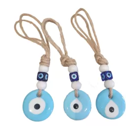 Evil eye wall decor Turquoise blue light