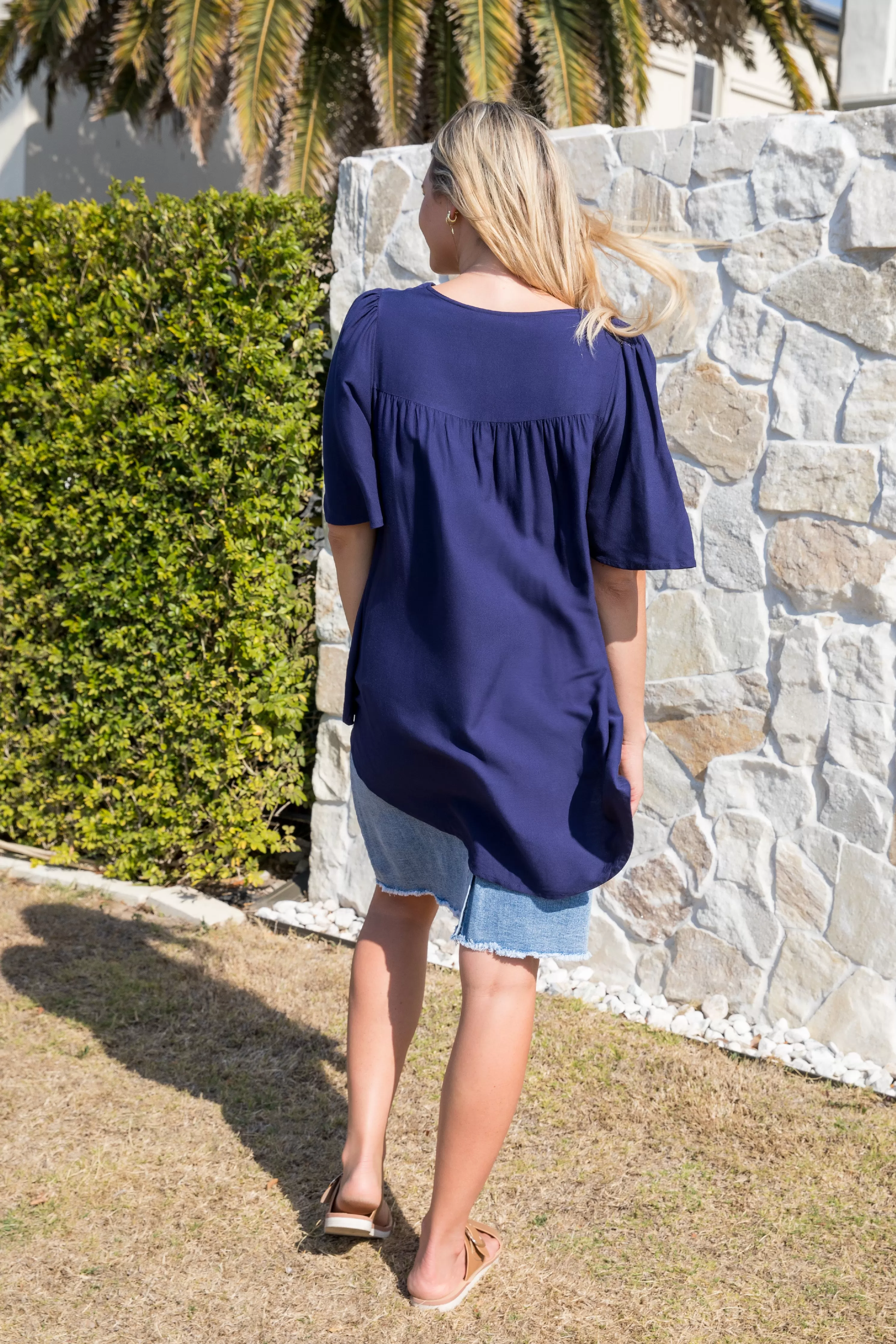 FINAL SALE Jordi Top in Navy