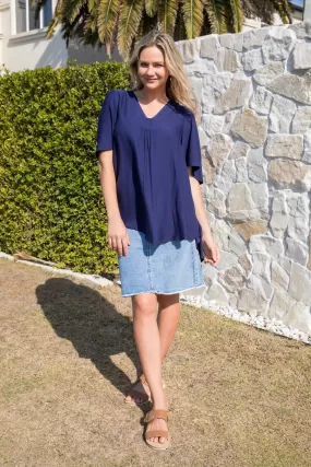 FINAL SALE Jordi Top in Navy