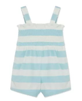 Focus Kids Blue Stripe Terry Romper (3M-12M)