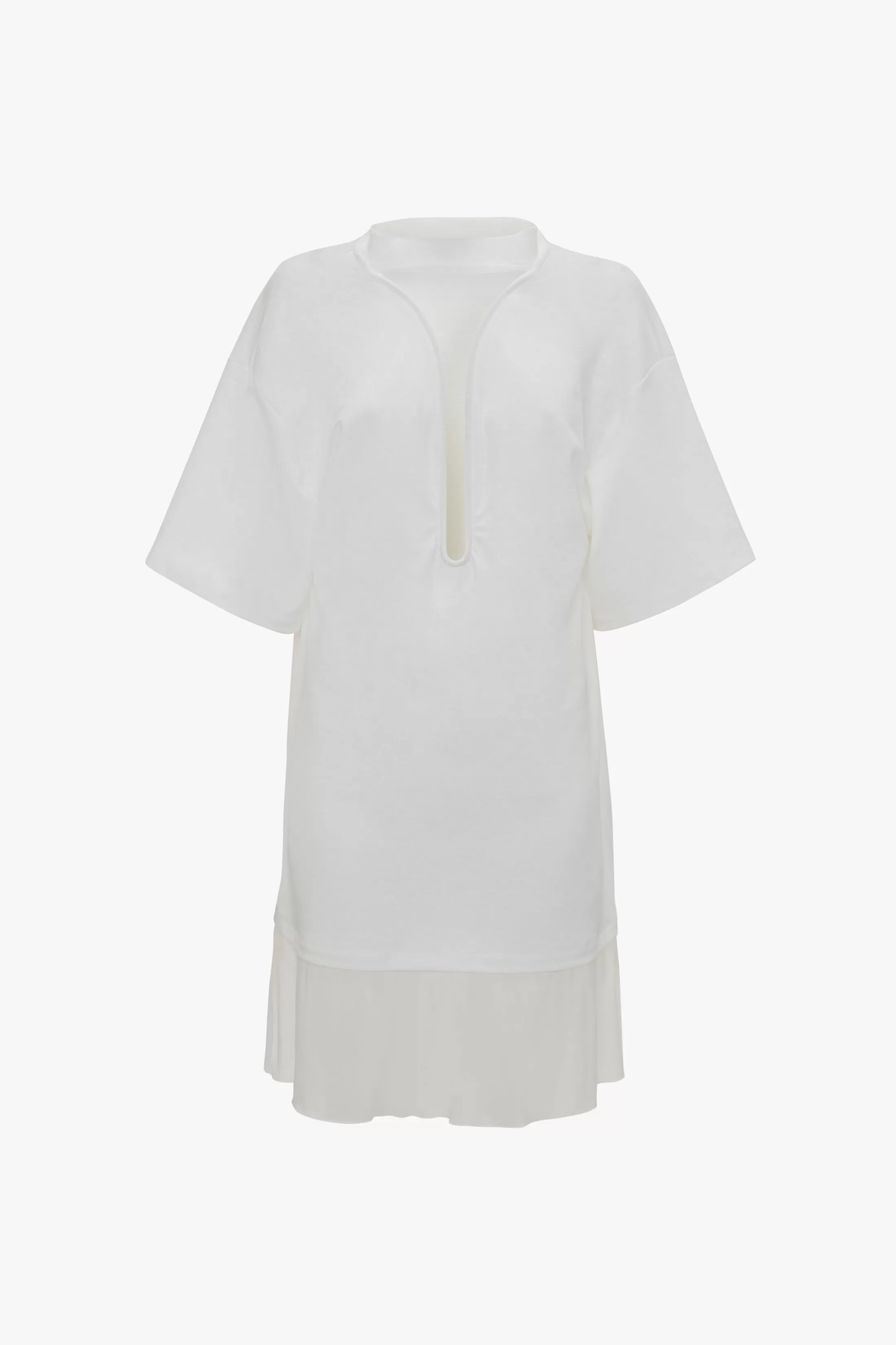 Frame Cut-Out T-Shirt Dress In White