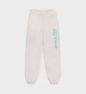 French Sweatpant - Heather Gray/Aquamarine