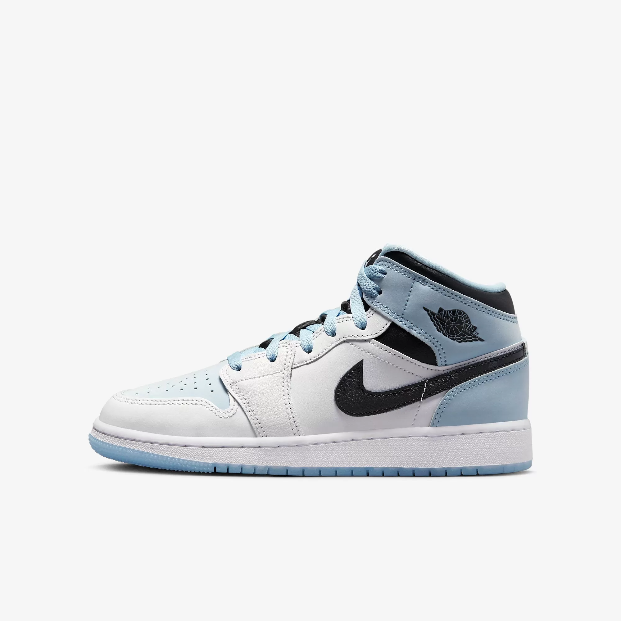 (GS) Air Jordan 1 Mid SE 'White / Ice Blue' (2023) DV1337-104