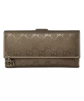 Gucci Bronze Monogram Long Wallet