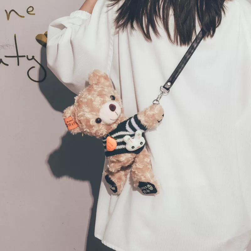 HARAJUKU CUTE BEAR PLUSH SHOULDER BAG BY8024