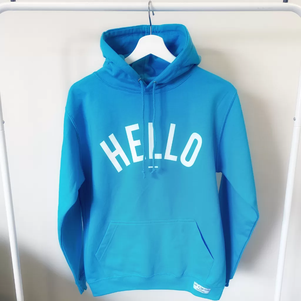 Hawaiian Blue Hello Hoodie