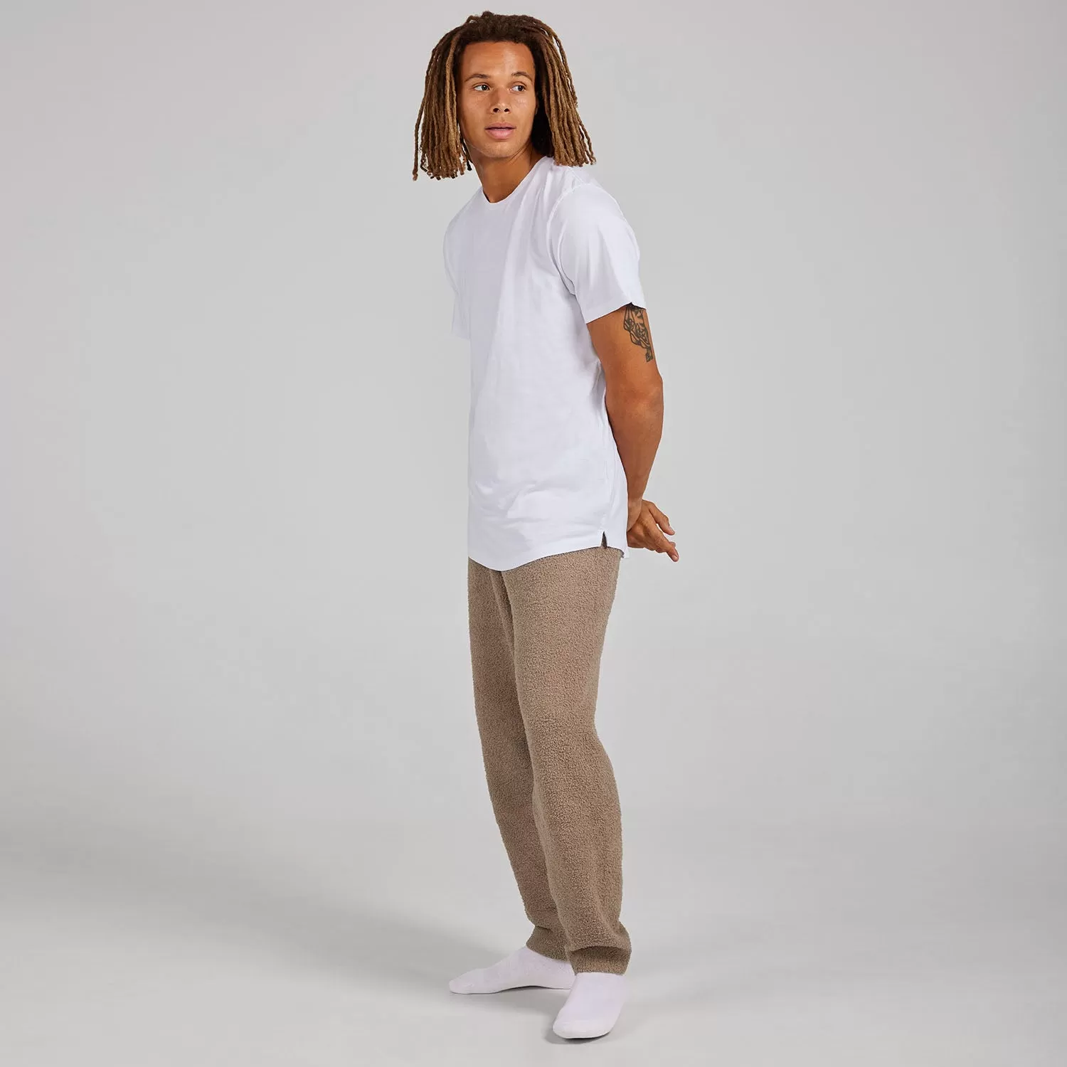 Hazelnut Soft Boucle Knit Lounge Pants