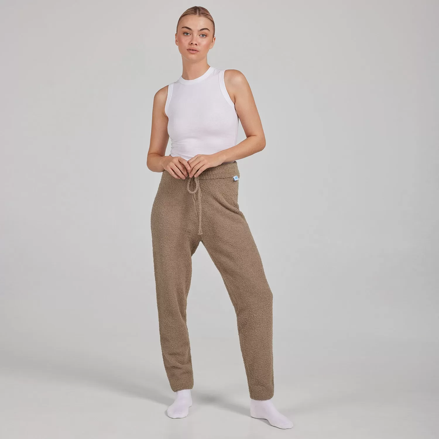 Hazelnut Soft Boucle Knit Lounge Pants