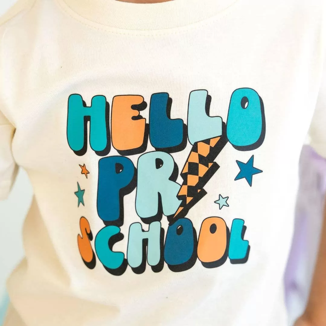 Hello Preschool Short Sleeve Kids Shirt