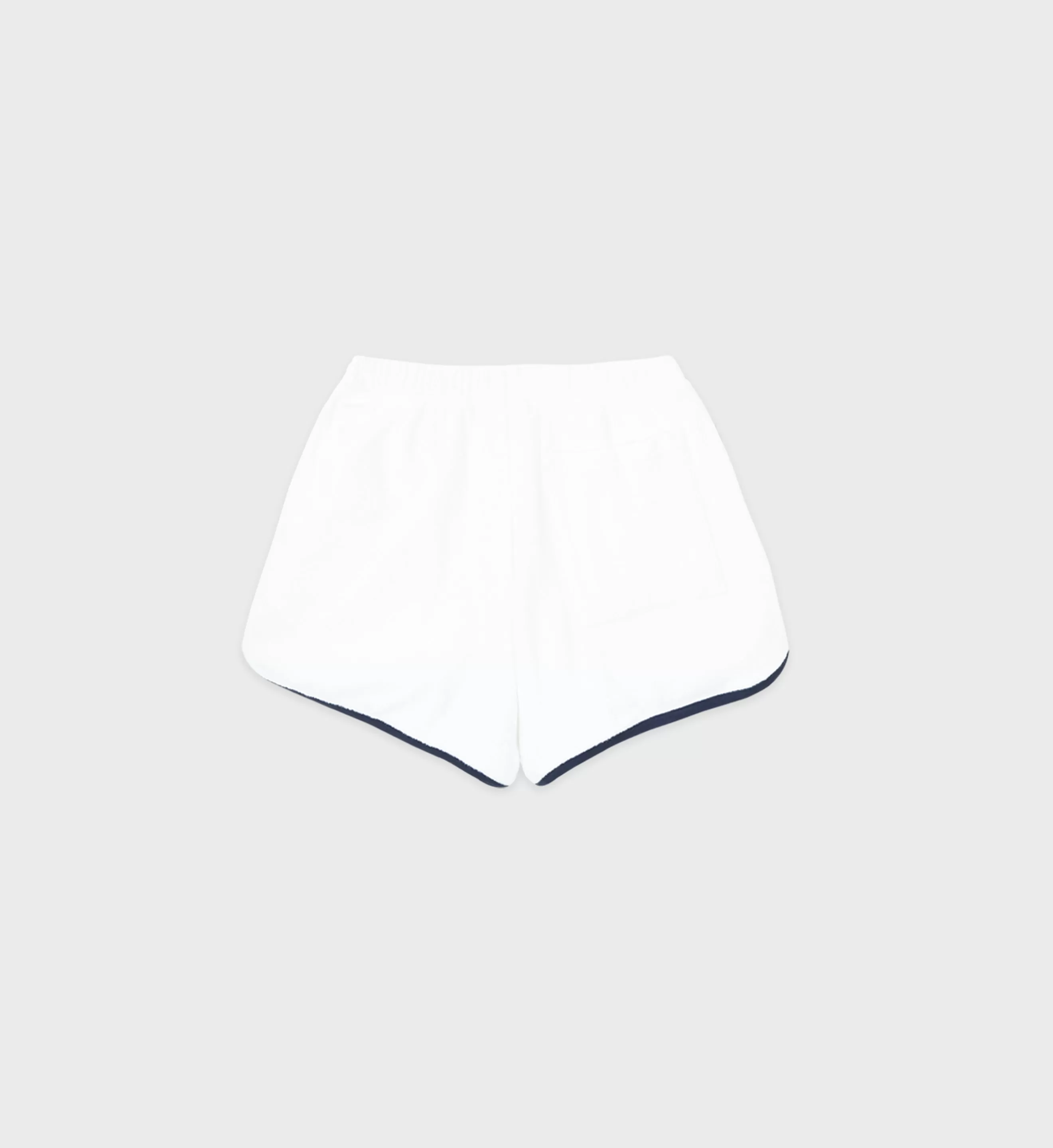 Hotel du Cap Cursive Terry Short - White/Navy