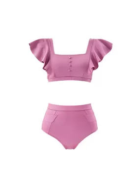 Jelly Candy   High-Waisted Pocket Bottom Reddish