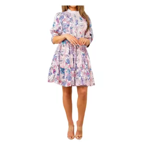 Karen Flounce Dress With Belt