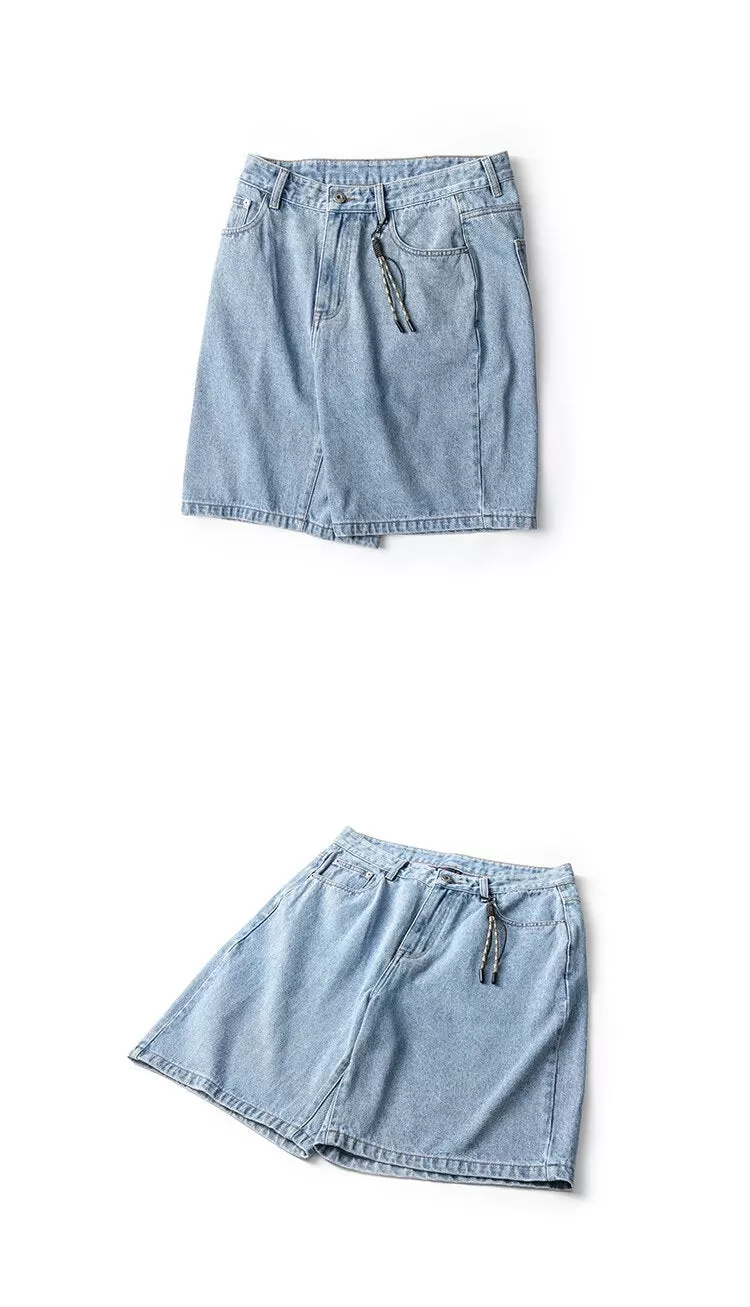 Keychain Denim Knee Length Jorts