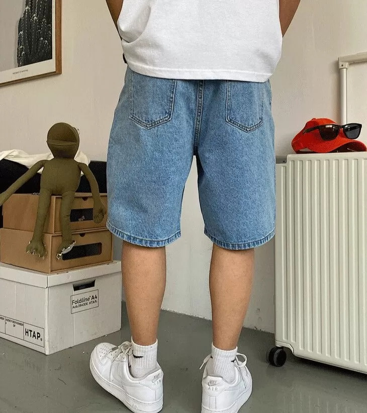 Keychain Denim Knee Length Jorts