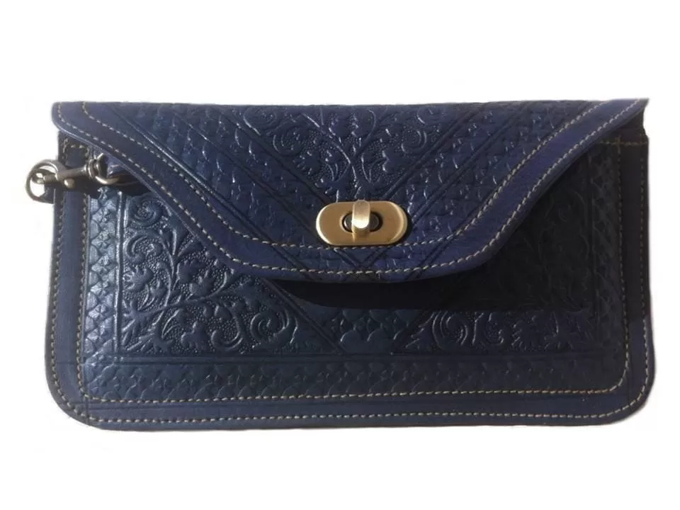 Kharrazine Clutch - Dark Blue