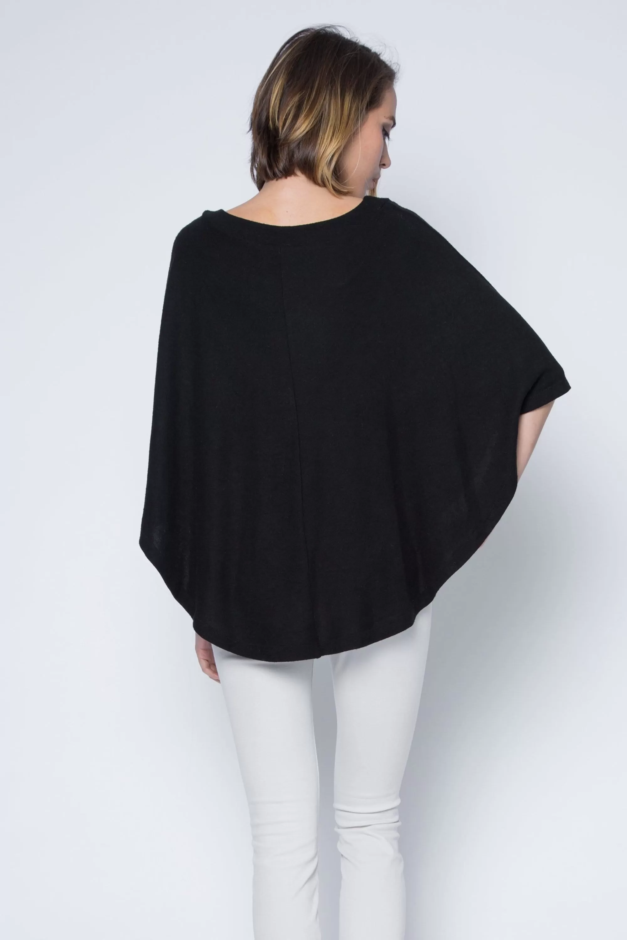 Kimono Sleeve Poncho Sweater