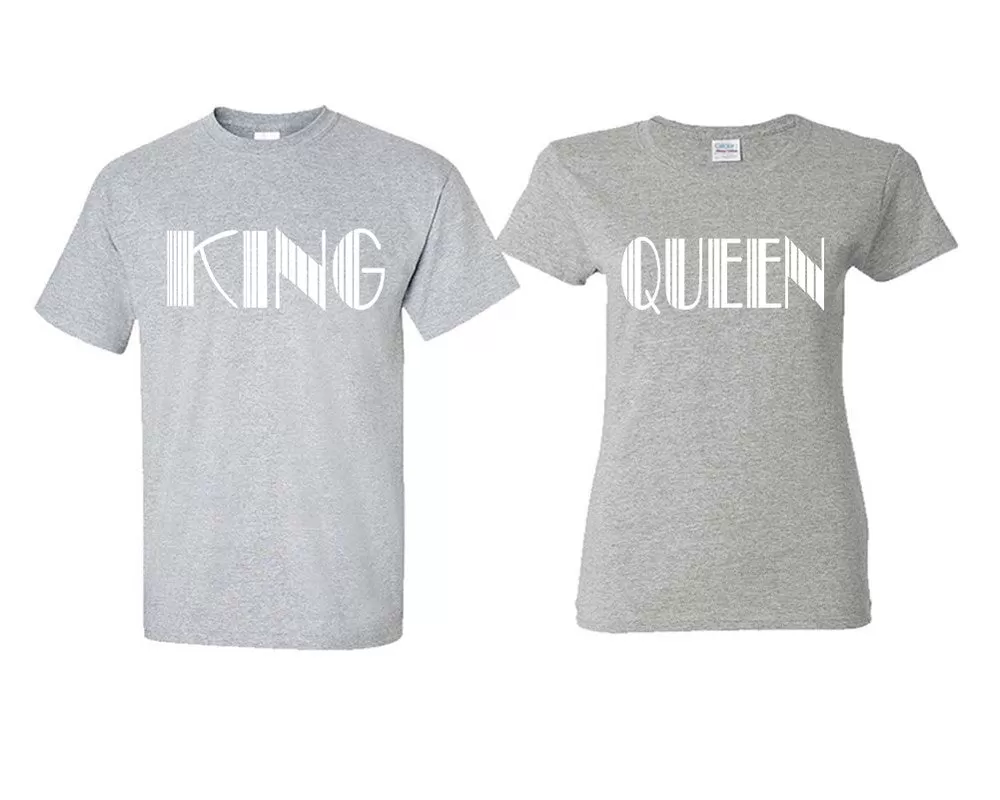 King Queen Couple Matching T Shirts