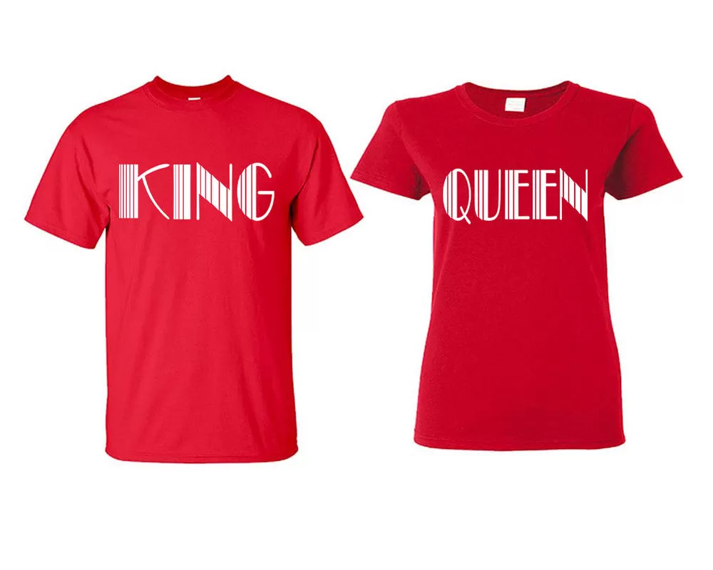 King Queen Couple Matching T Shirts