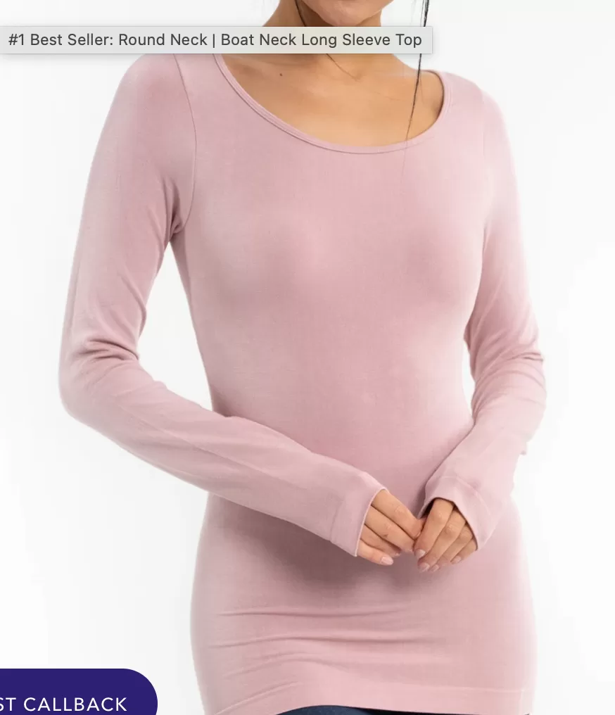 #L458 Stopping Time Long Sleeve Reversible Top (Dusty Rose)