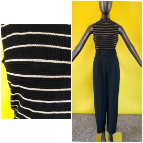 Live: 58 Mock Neck 80s Vintage High Waist Jumpsuit Size 10