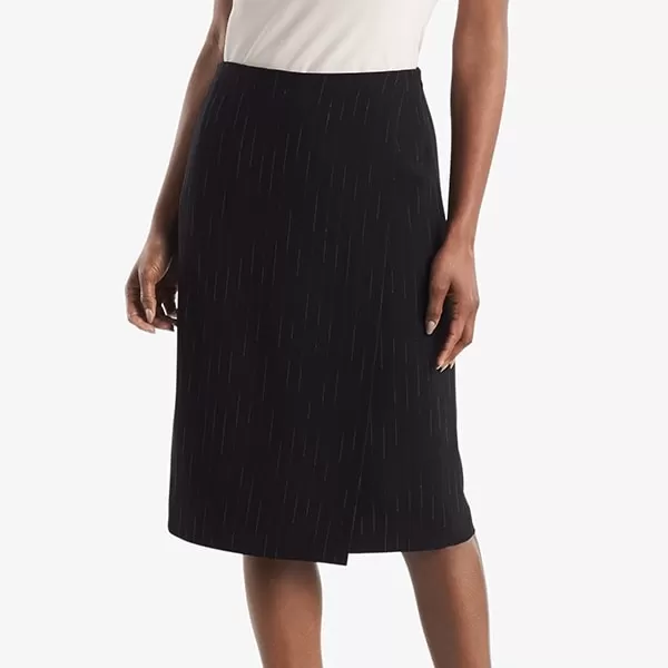 Logan Skirt - Faded Stripe :: Black