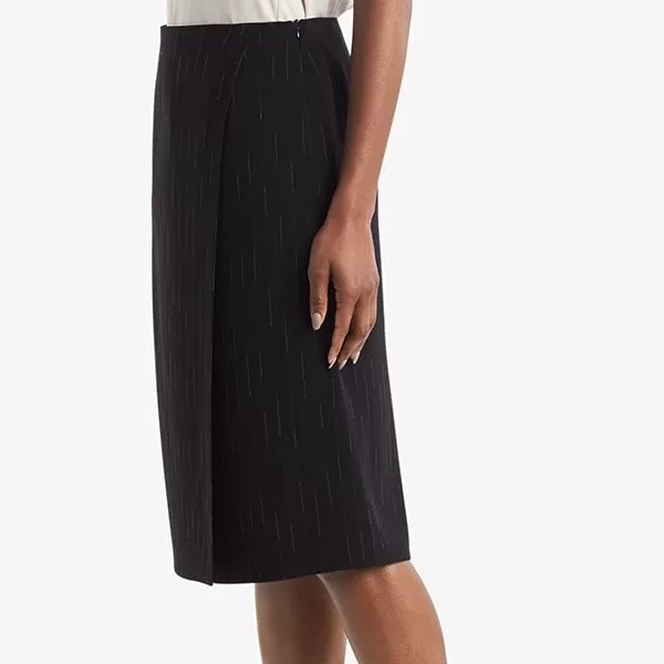 Logan Skirt - Faded Stripe :: Black