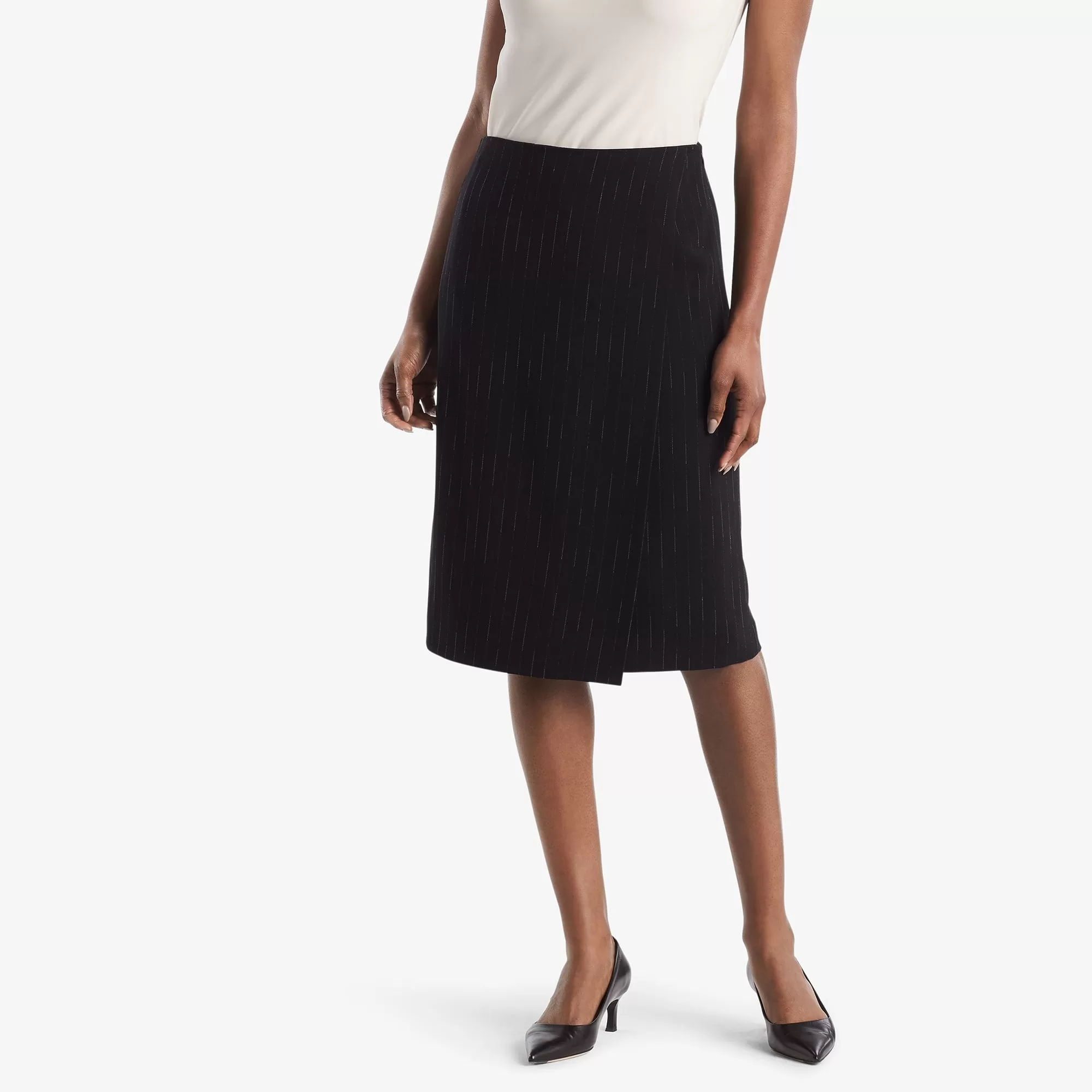 Logan Skirt - Faded Stripe :: Black