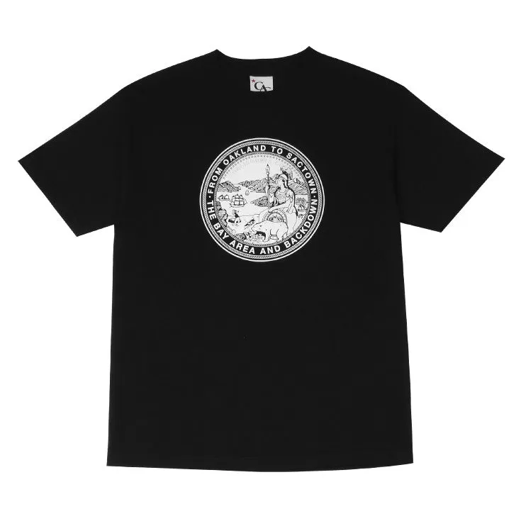 Mens Cali State Seal T-Shirt Black