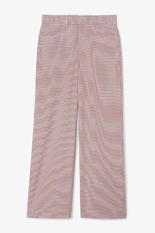 Milo Wide-Leg Jean - Stretch Twill :: Mini Check