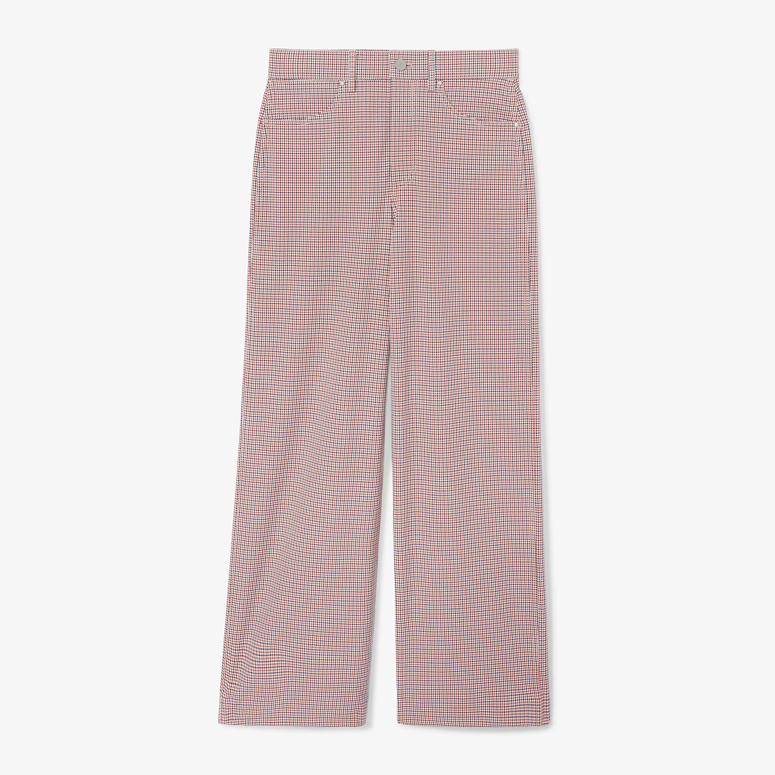 Milo Wide-Leg Jean - Stretch Twill :: Mini Check