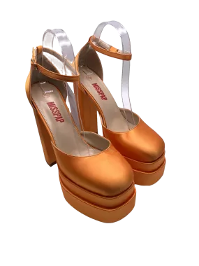 Misspap Orange Extreme Platform Chunky Heels UK 5 EU 38 👠