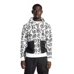 Monogram Fashion Hoodie - White/Black