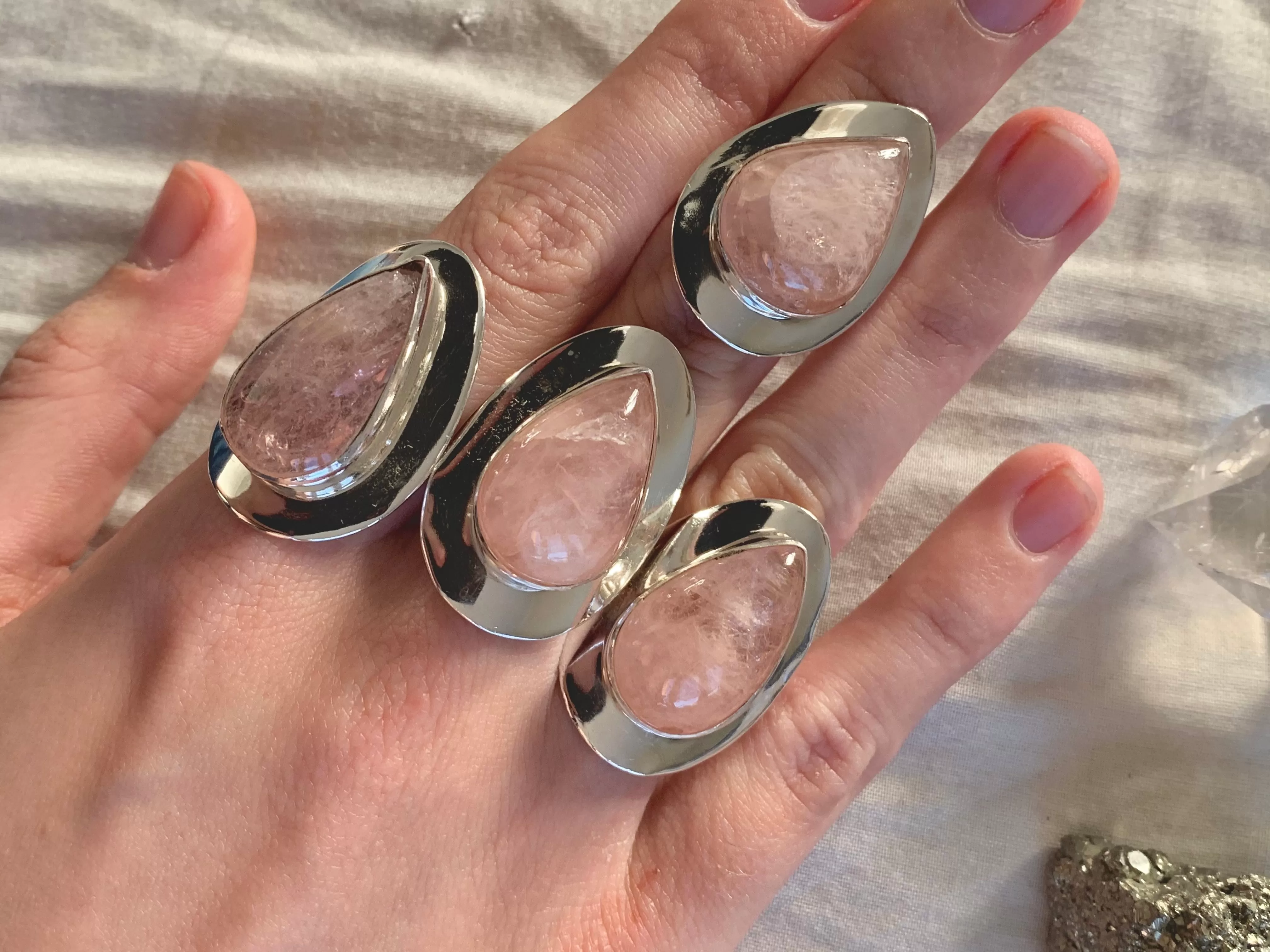 Morganite Dinah Ring - Large Teardrop