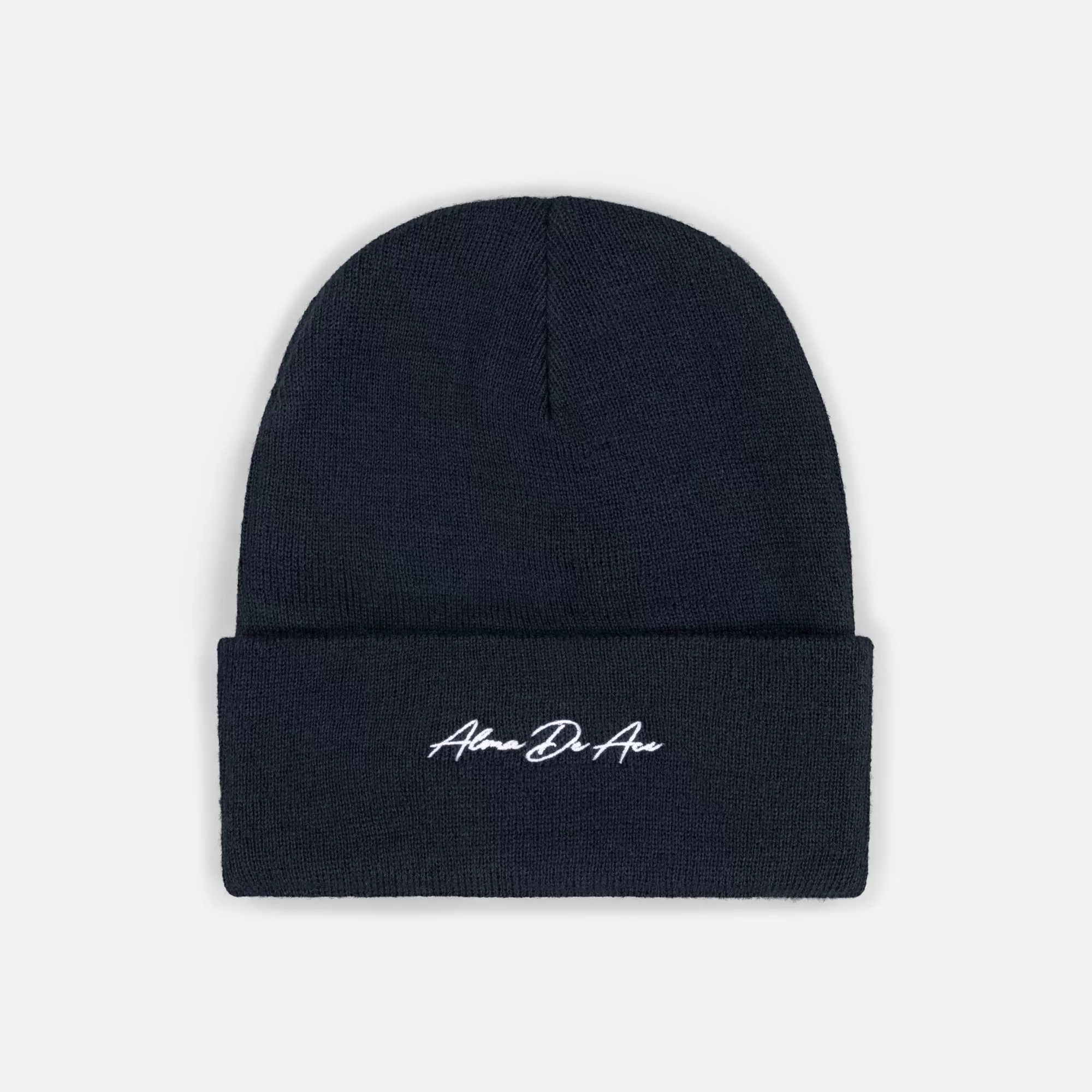 Navy Blue Script Beanie