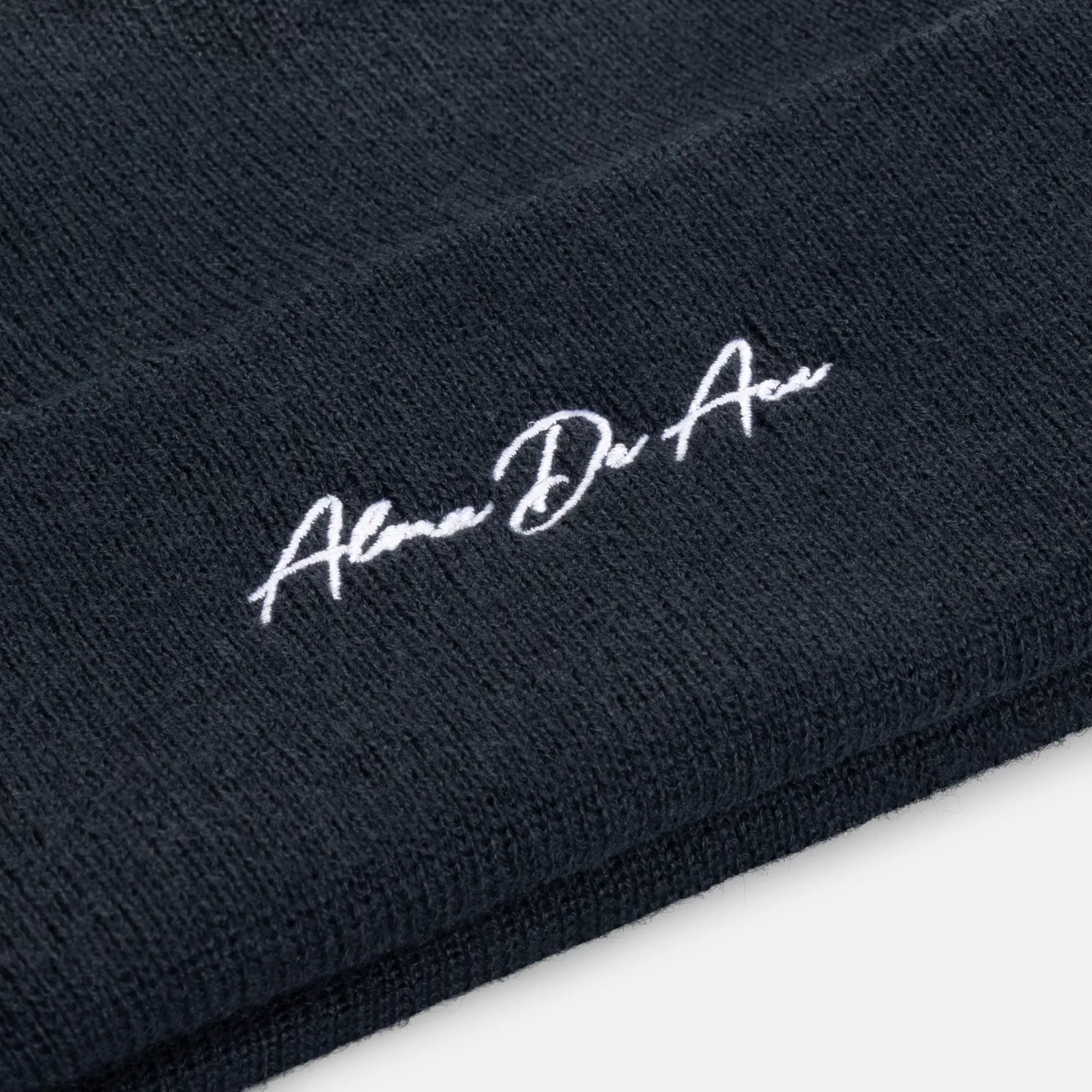 Navy Blue Script Beanie