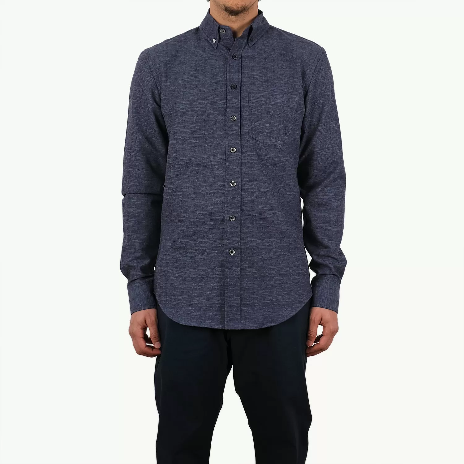 Navy Static L/S Shirt