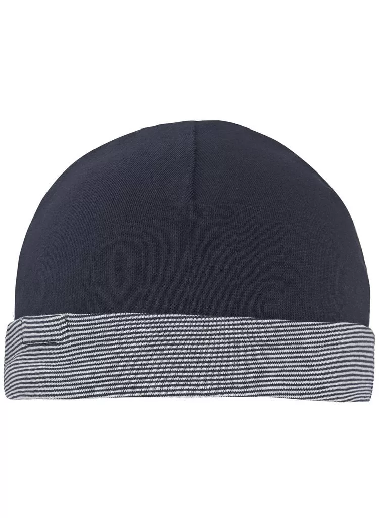 Navy Stripe Hat - Reversible