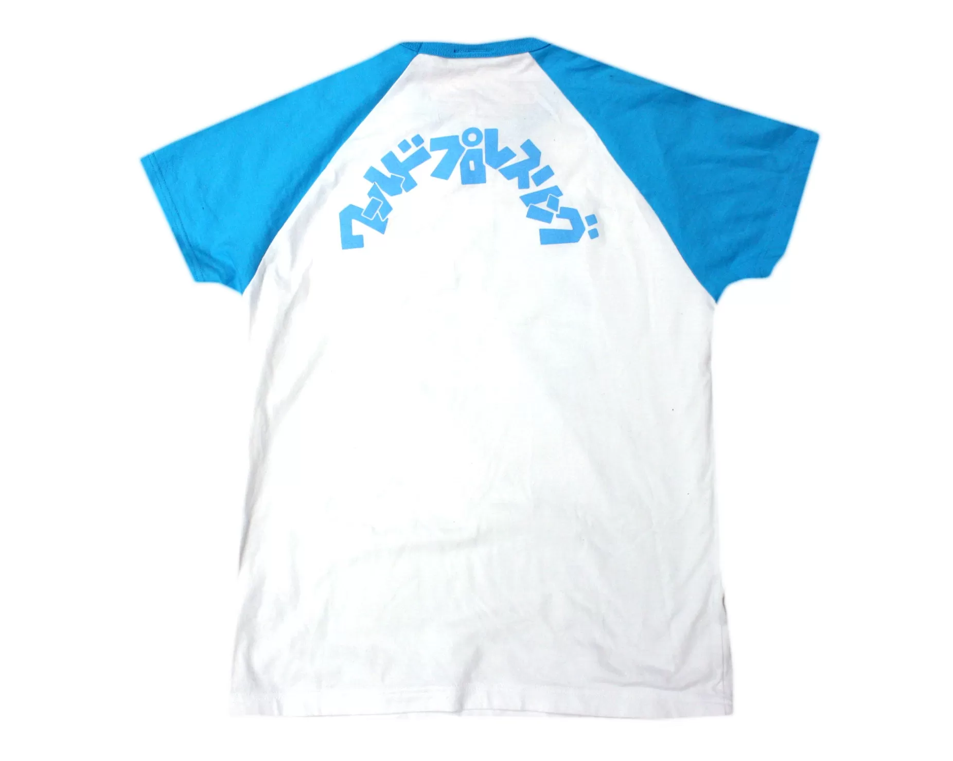 NJPW BLUE/WHITE LIONMARK RAGLAN T-SHIRT MEDIUM