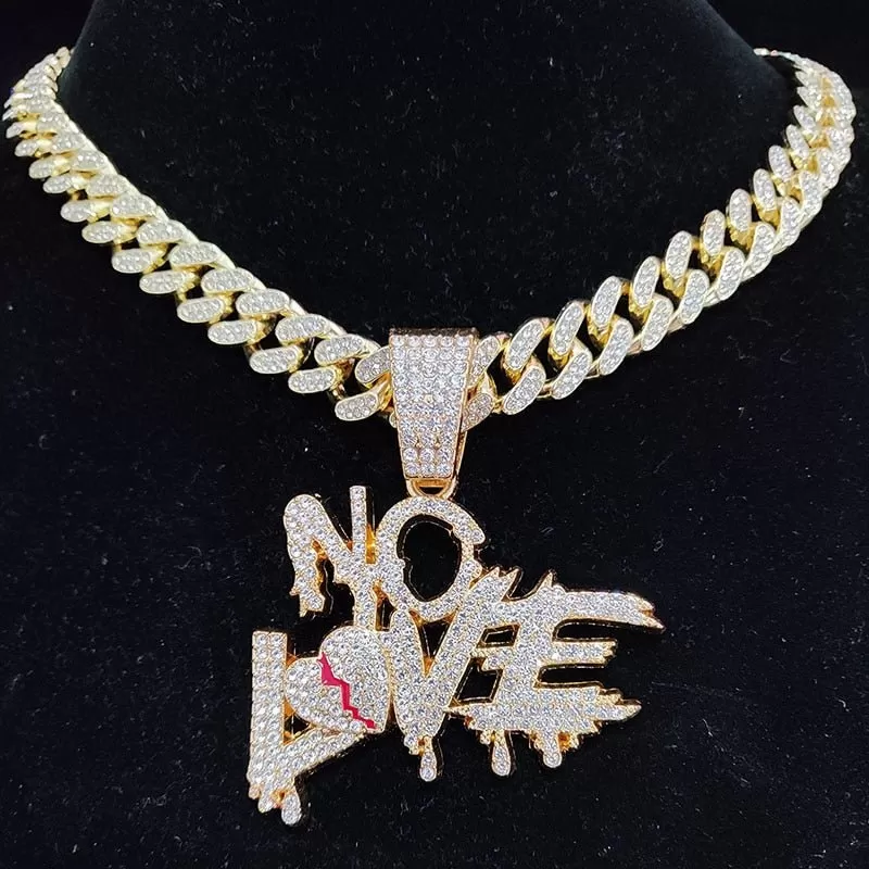 NO LOVE Necklace Pendant