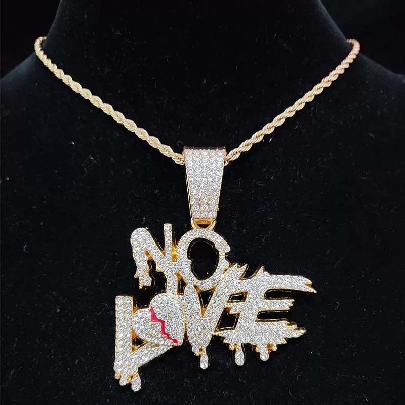 NO LOVE Necklace Pendant