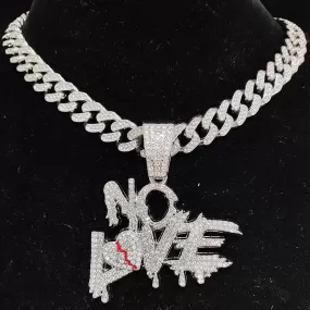 NO LOVE Necklace Pendant