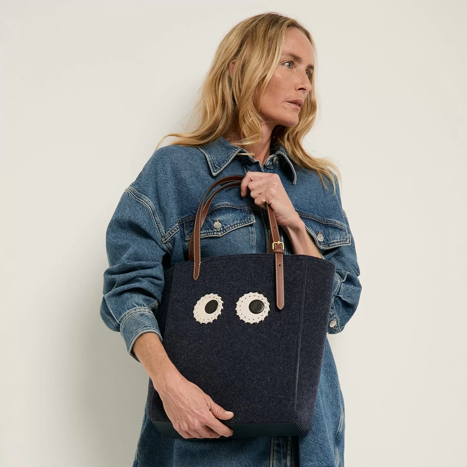 N/S Felt Small Eyes Tote