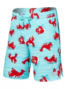 Oh Buoy 2n1 Volley 7 Lobster Lounger/Aqua Boardshorts