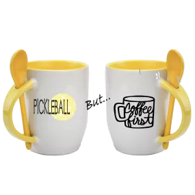 Pickleball But Coffee First | Pickleball Coffee Cup | Fun Pickleball Gifts