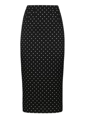 POLKA-DOT PENCIL SKIRT