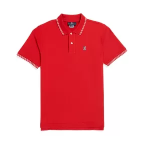 Psycho Bunny Mens Logan Pique Polo - Chili Red