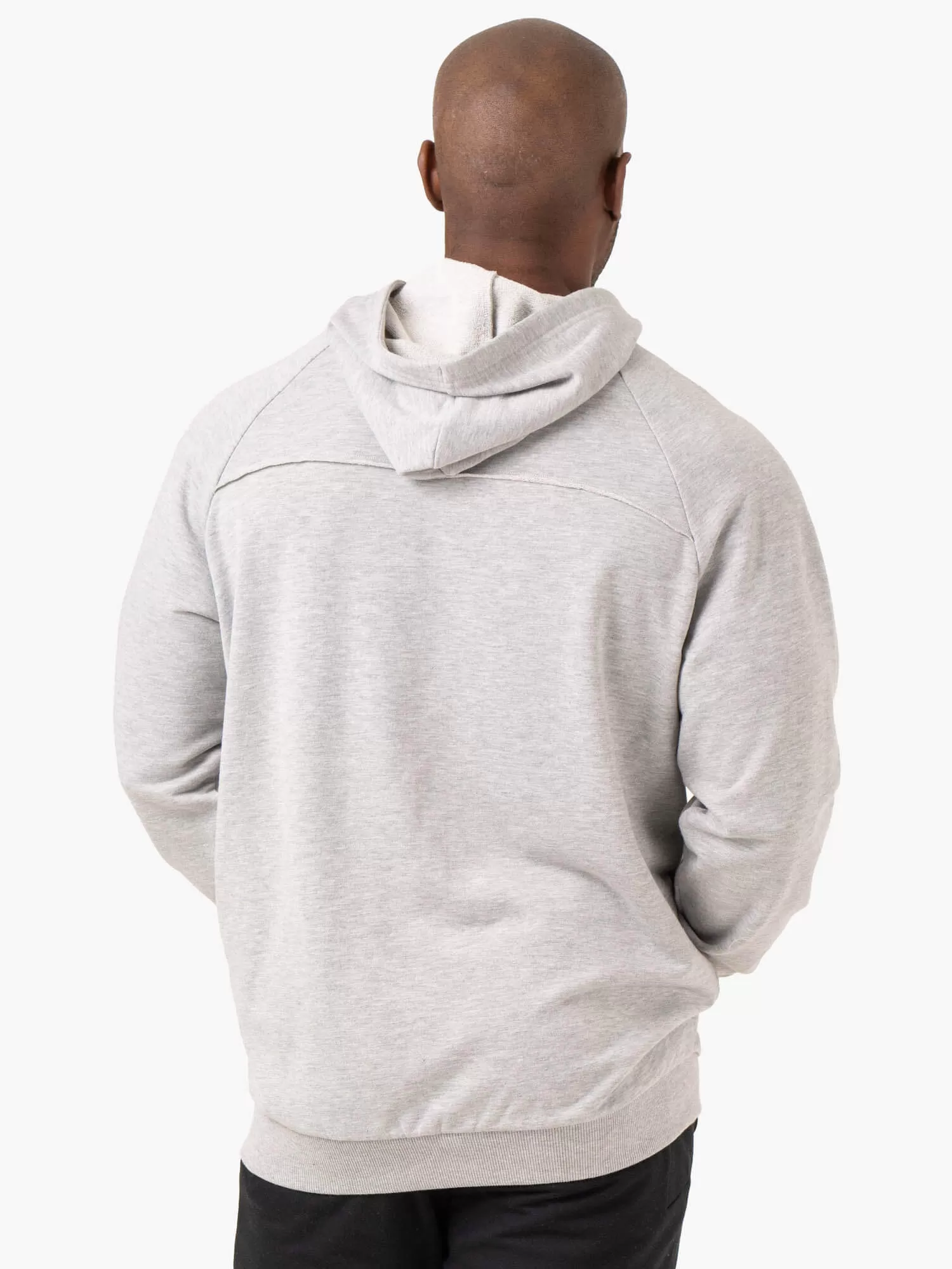 Pursuit Zip Up Hoodie - Light Grey Marl