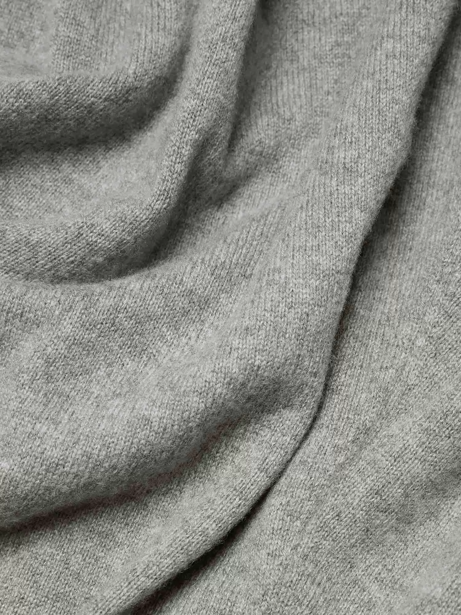 Recycled Cashmere Crewneck Sweatshirt—pale grey melange